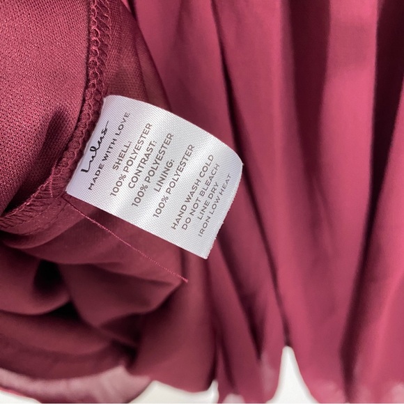 Lulus NWT Angel in Disguise Burgundy Lace Skater Dress fit Flare Pleated - Picture 7 of 11